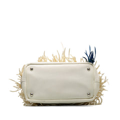 Feather-Trimmed Canapa Satchel_3