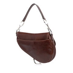 Leather Romantic Flowers Saddle Bag