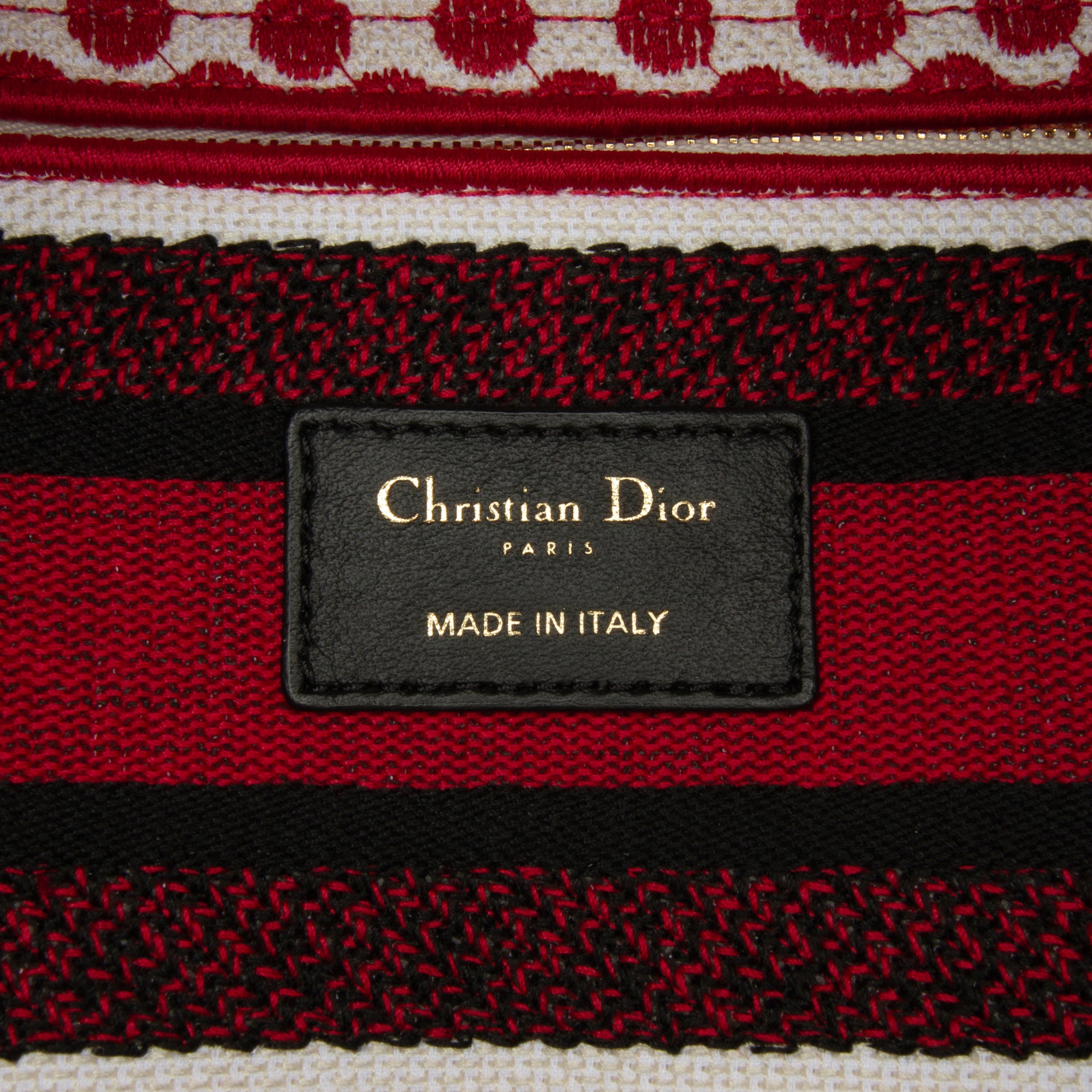 DiorAmour Medium Embroidered Canvas Dots Lady D Lite