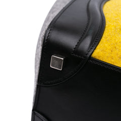 Micro Tricolor Felt Wool and Calfskin Luggage Tote