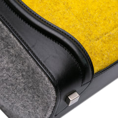 Micro Tricolor Felt Wool and Calfskin Luggage Tote