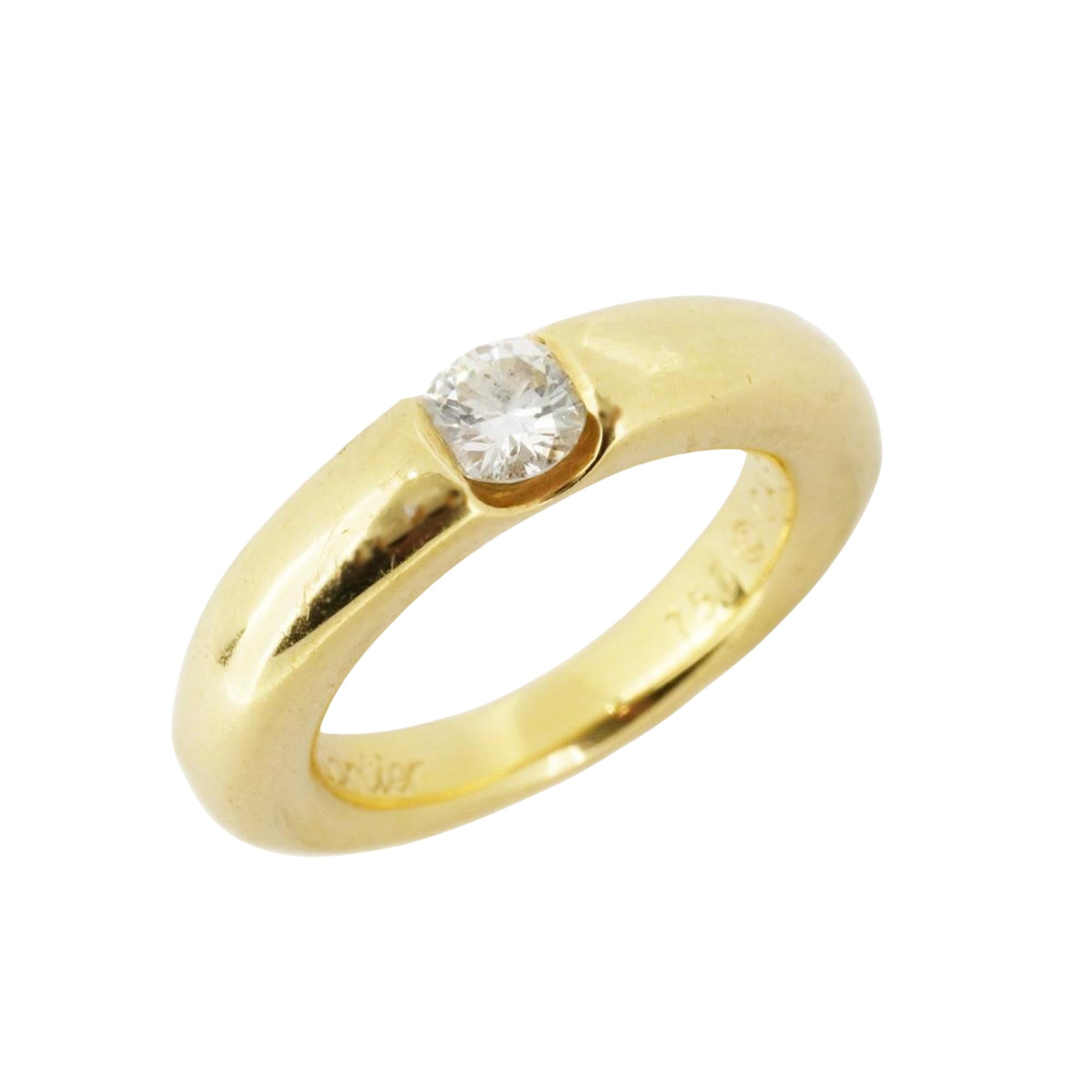 Cartier Ellipse Ring 18K Yellow Gold with Diamond