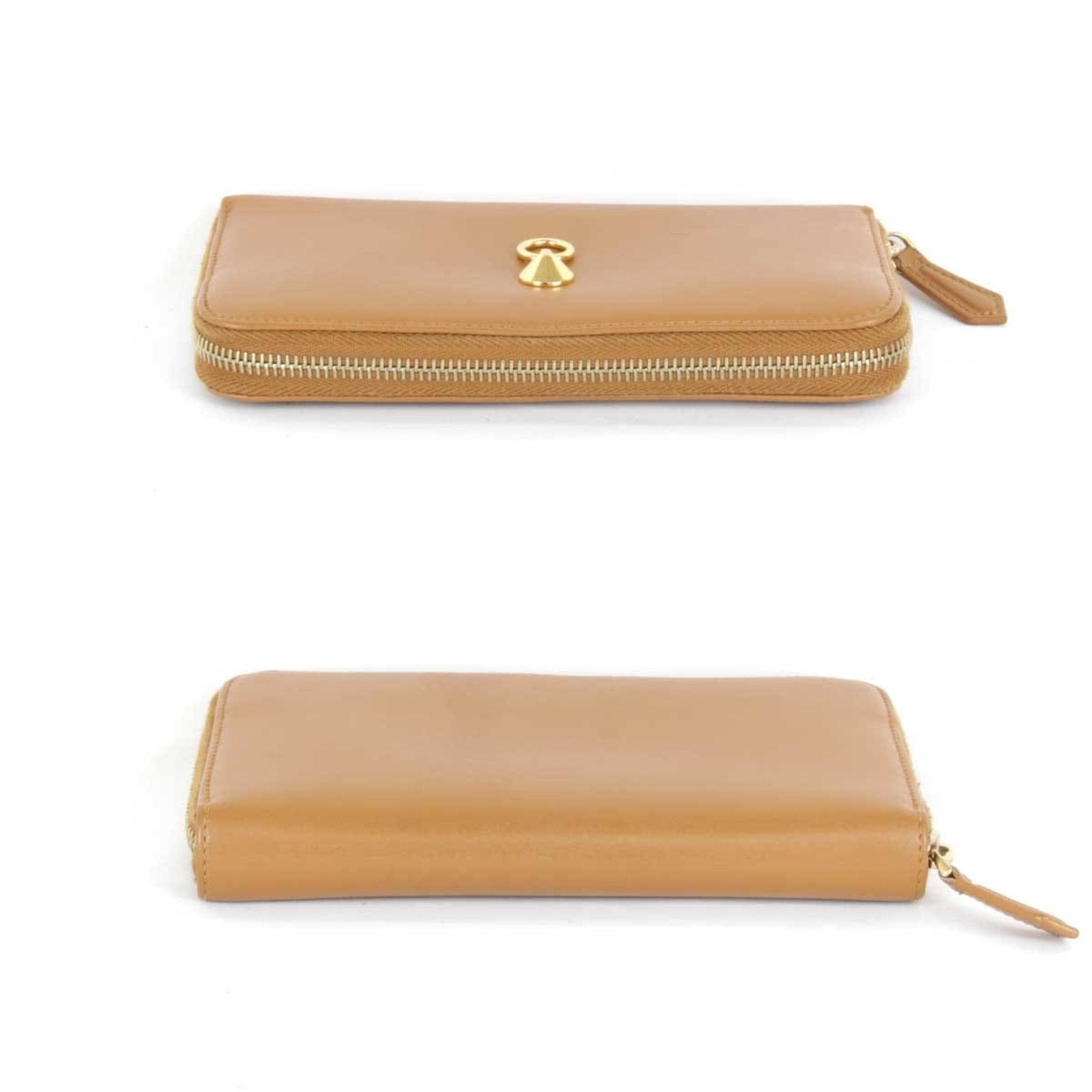 Fendi Dotcom Zip Around Wallet Leather