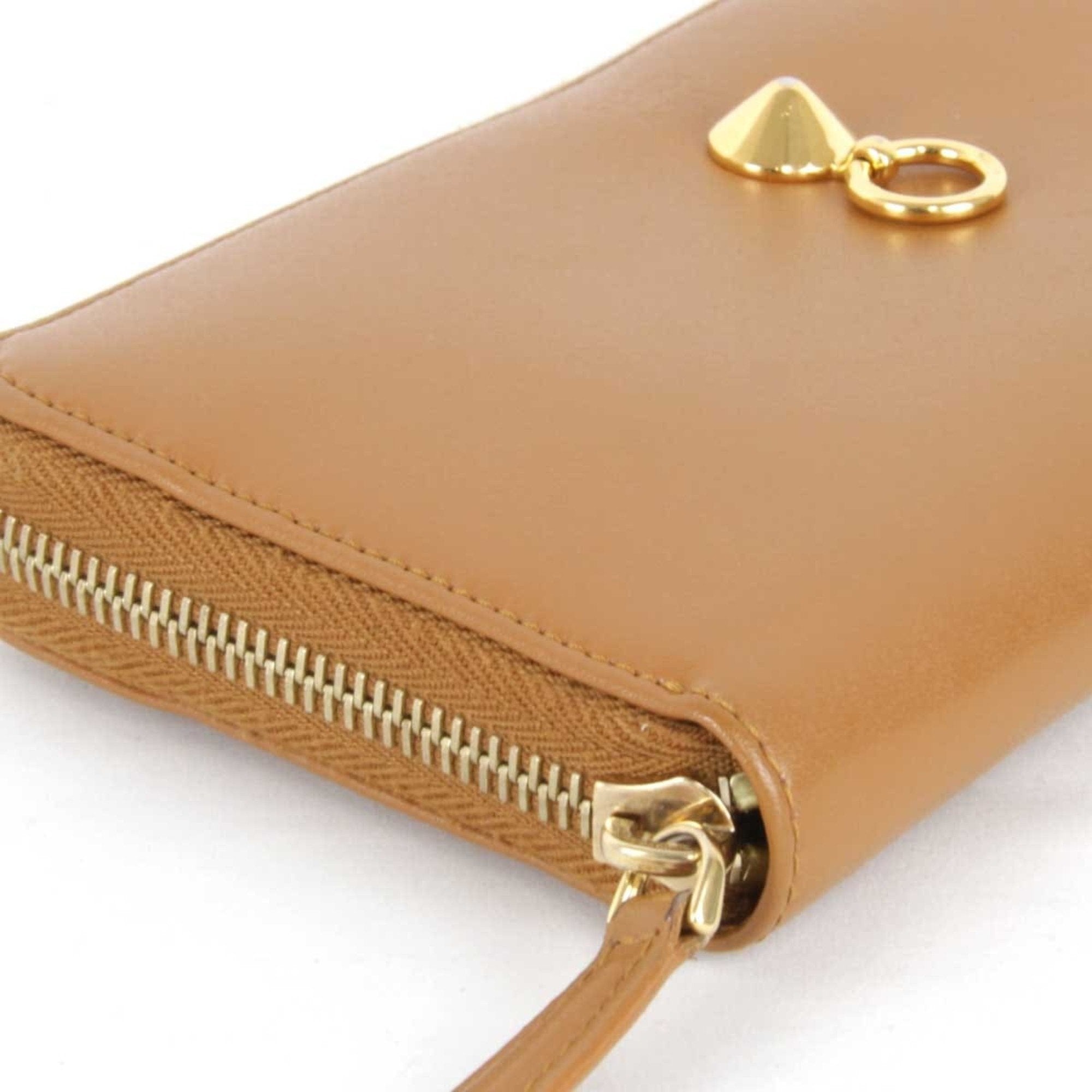 Fendi Dotcom Zip Around Wallet Leather