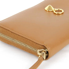 Fendi Dotcom Zip Around Wallet Leather