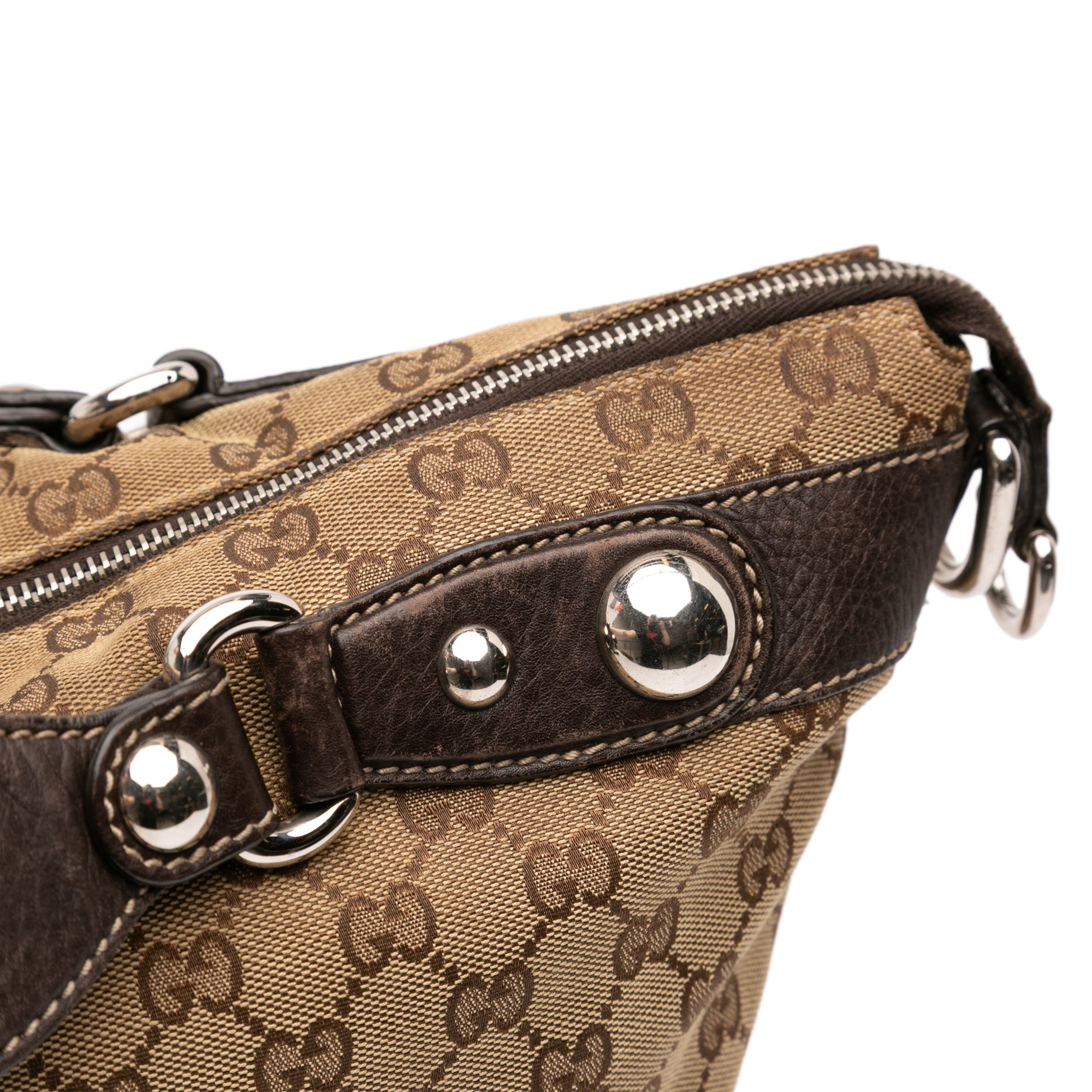 Large GG Canvas Icon Bit Satchel