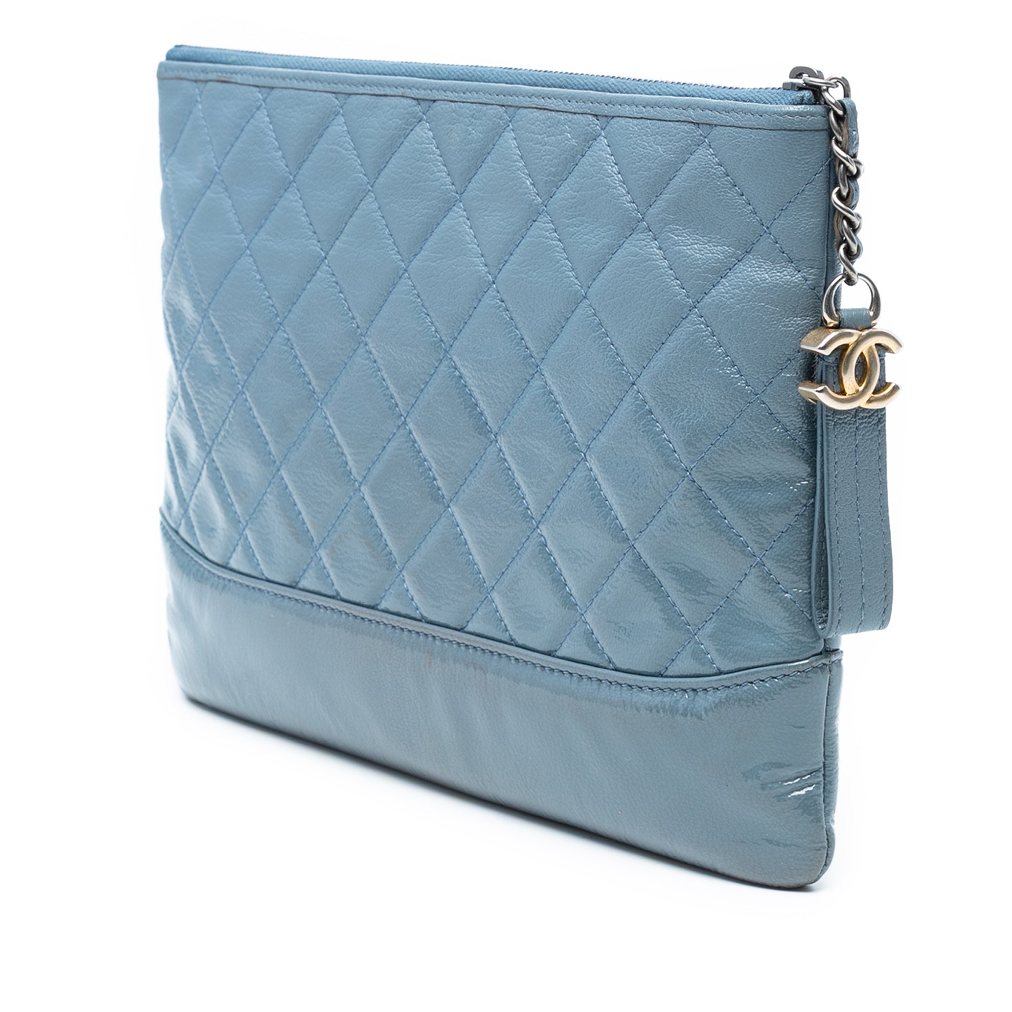 Medium Aged Calfskin Gabrielle O Case Clutch