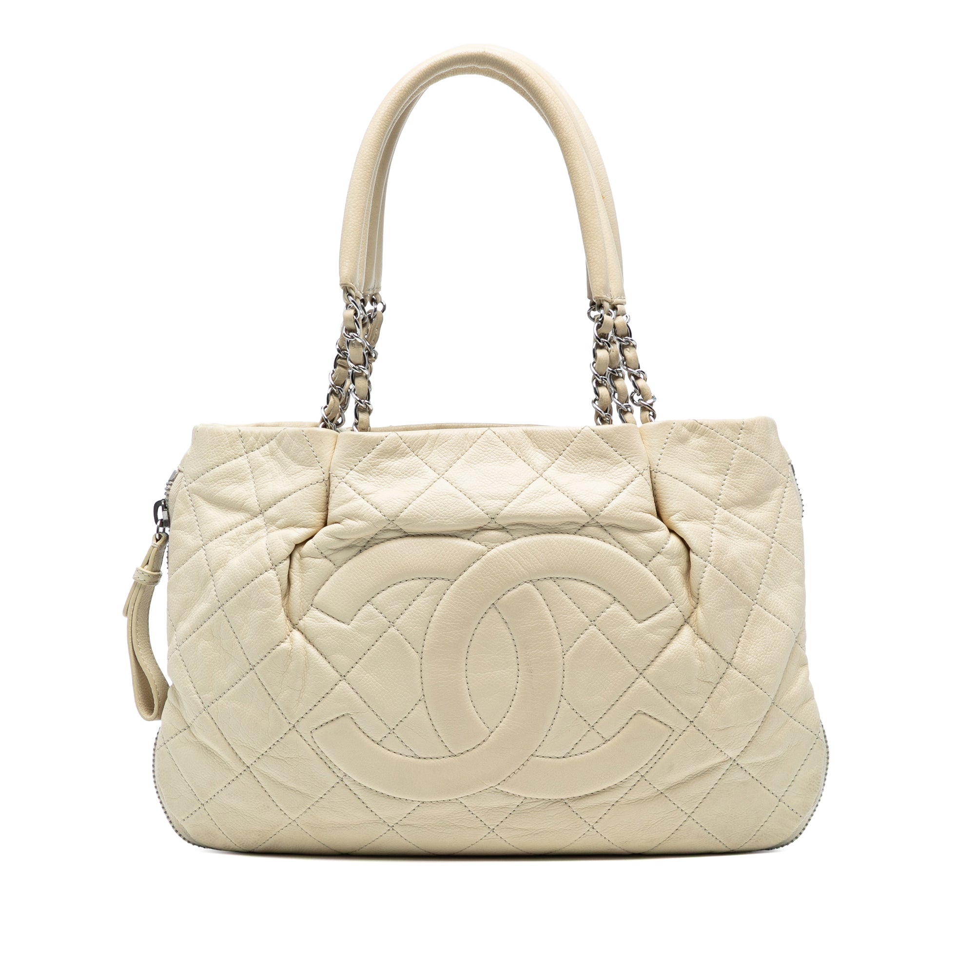 CC Quilted Caviar Expandable Tote