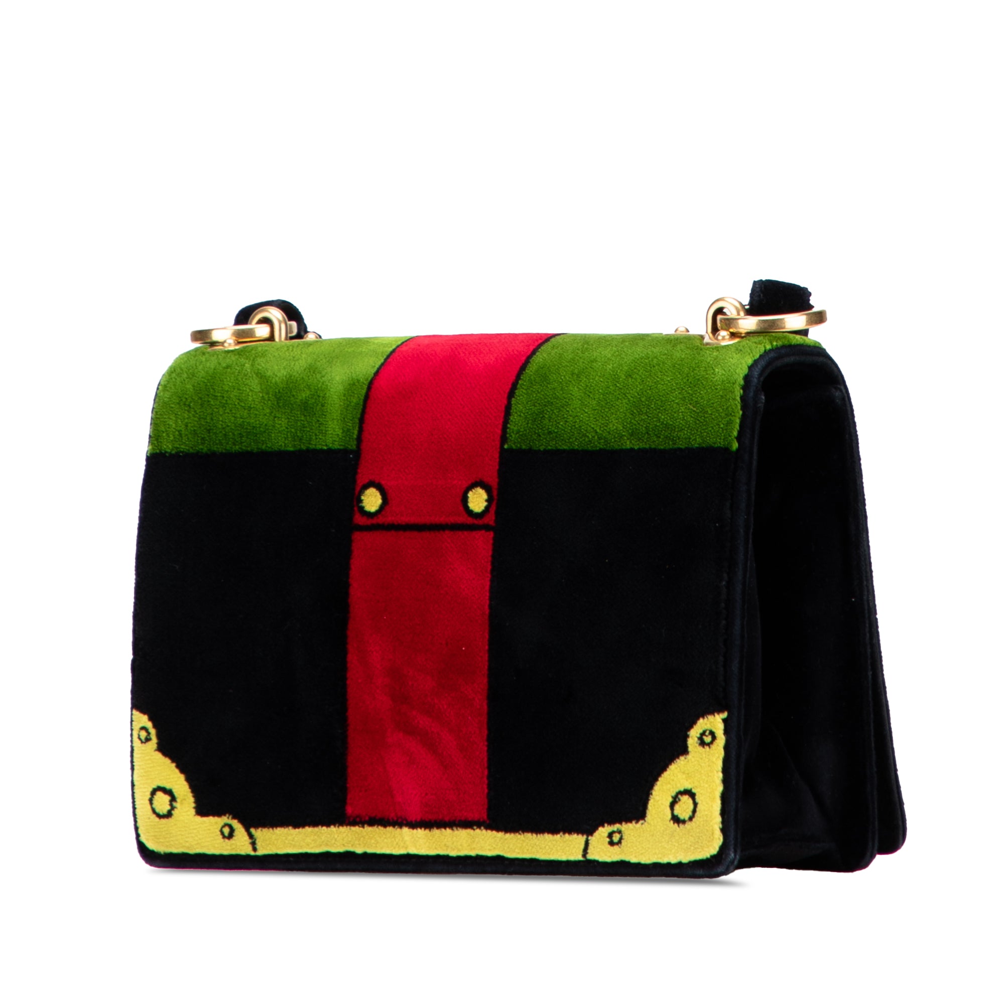 Velluto Ricamo Trompe L oeil Cahier Crossbody