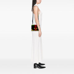 Velluto Ricamo Trompe L oeil Cahier Crossbody