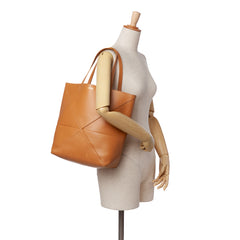 Medium Shiny Calfskin Puzzle Fold Tote
