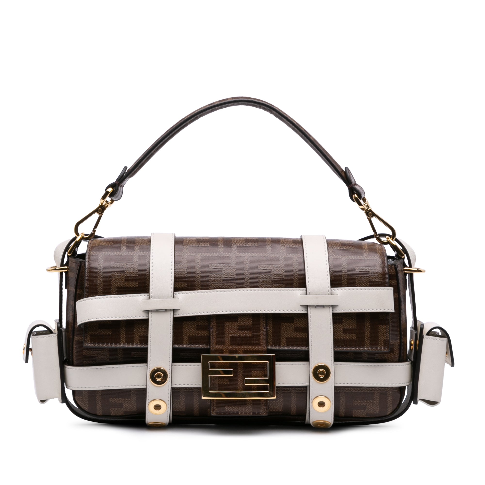 Zucca Glazed Fabric Cage Baguette Satchel