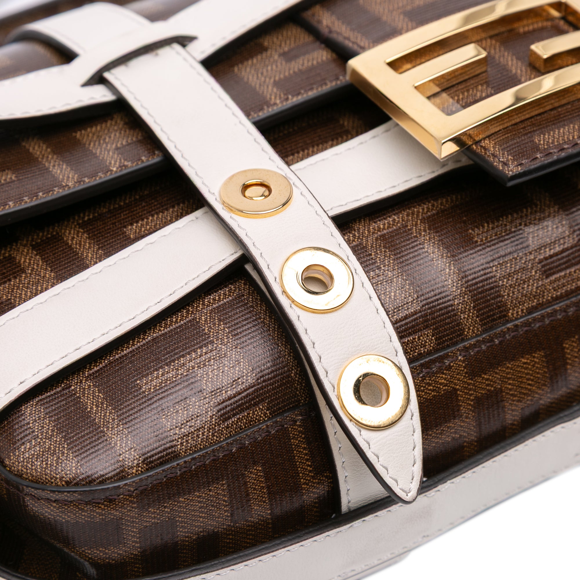 Zucca Glazed Fabric Cage Baguette Satchel