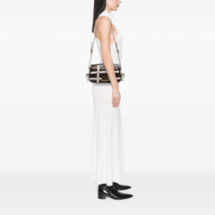 Zucca Glazed Fabric Cage Baguette Satchel