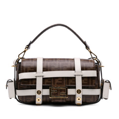 Zucca Glazed Fabric Cage Baguette Satchel