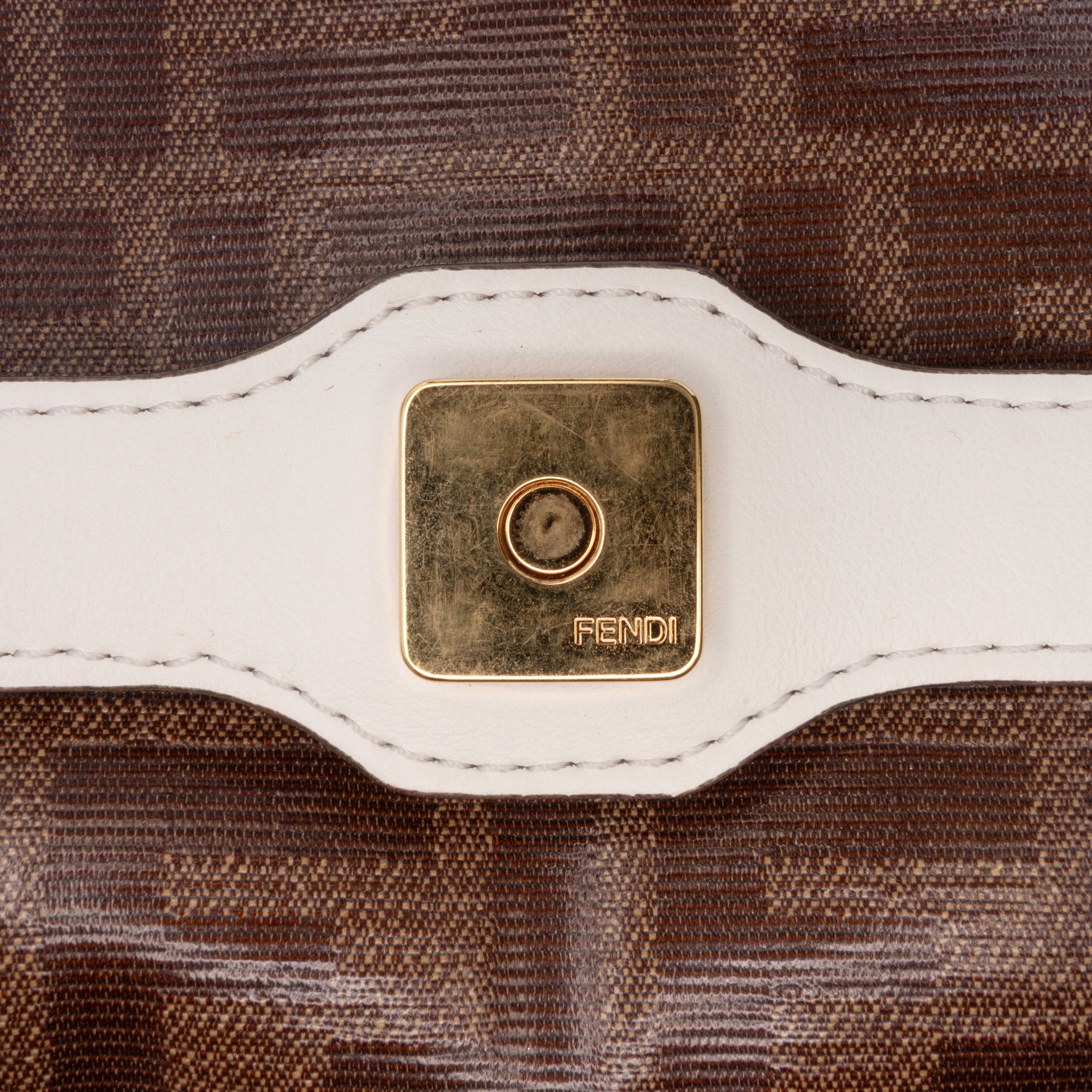 Zucca Glazed Fabric Cage Baguette Satchel