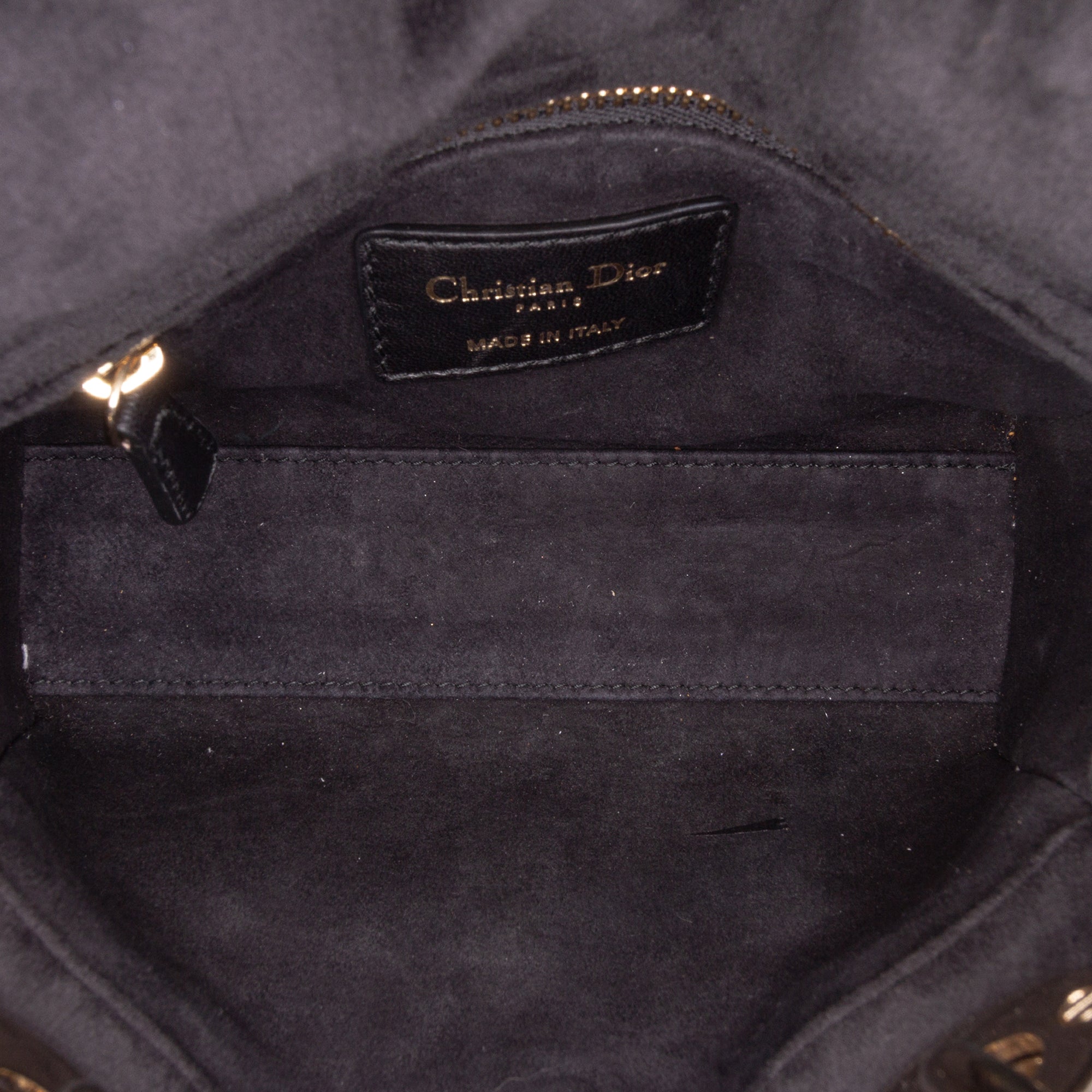 Mini Velvet Cannage Lady Dior