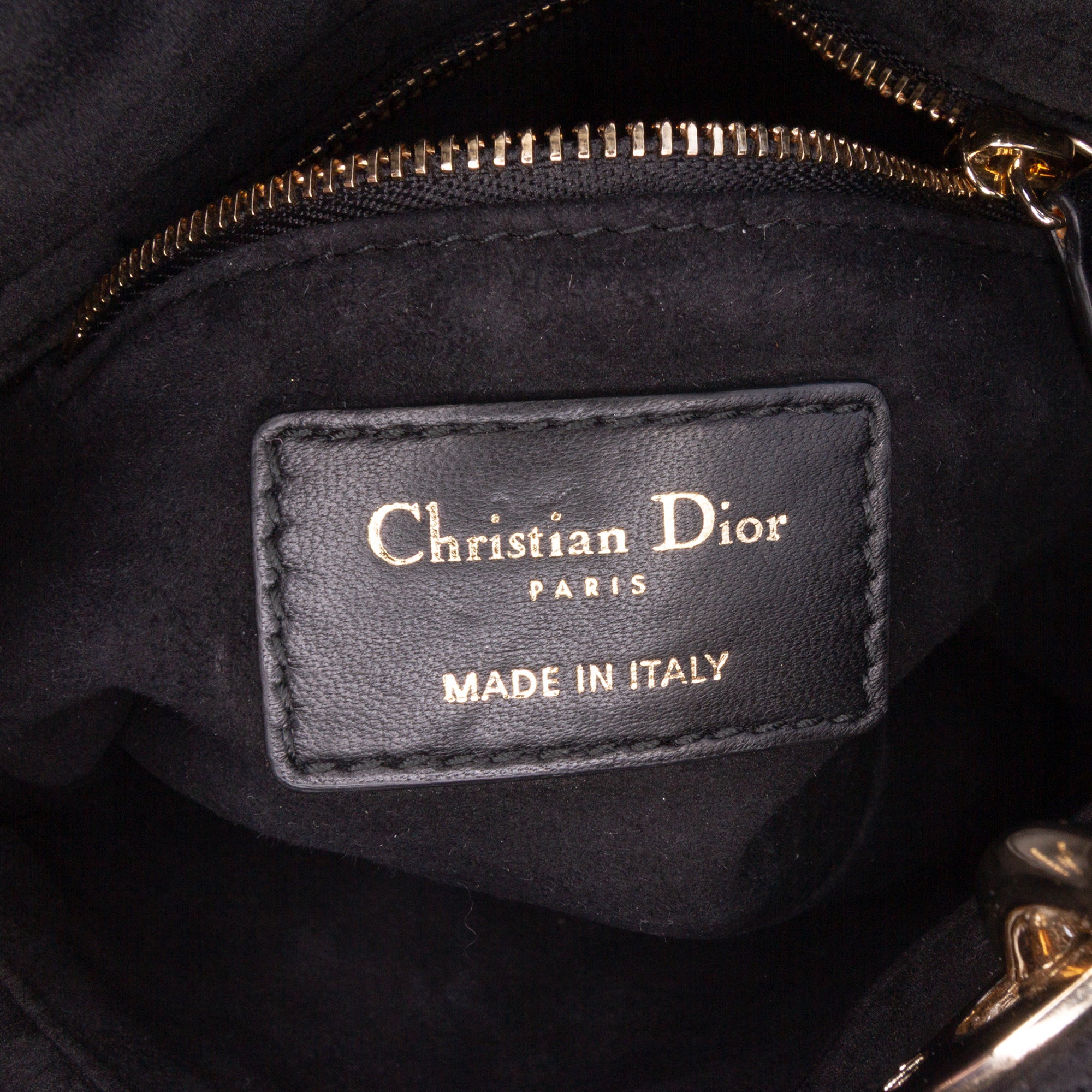 Mini Velvet Cannage Lady Dior