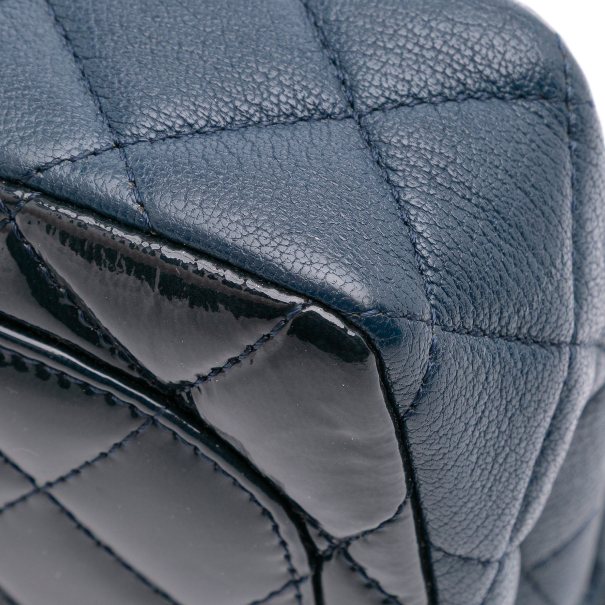 Paris-Salzburg Small Patent and Goatskin CC Eyelet Flap