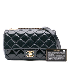 Paris-Salzburg Small Patent and Goatskin CC Eyelet Flap