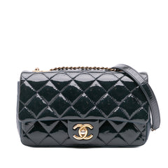 Paris-Salzburg Small Patent and Goatskin CC Eyelet Flap