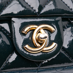 Paris-Salzburg Small Patent and Goatskin CC Eyelet Flap