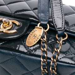 Paris-Salzburg Small Patent and Goatskin CC Eyelet Flap