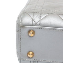 Mini Metallic Lambskin Cannage Lady Dior