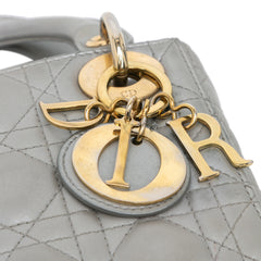 Mini Metallic Lambskin Cannage Lady Dior