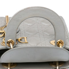 Mini Metallic Lambskin Cannage Lady Dior
