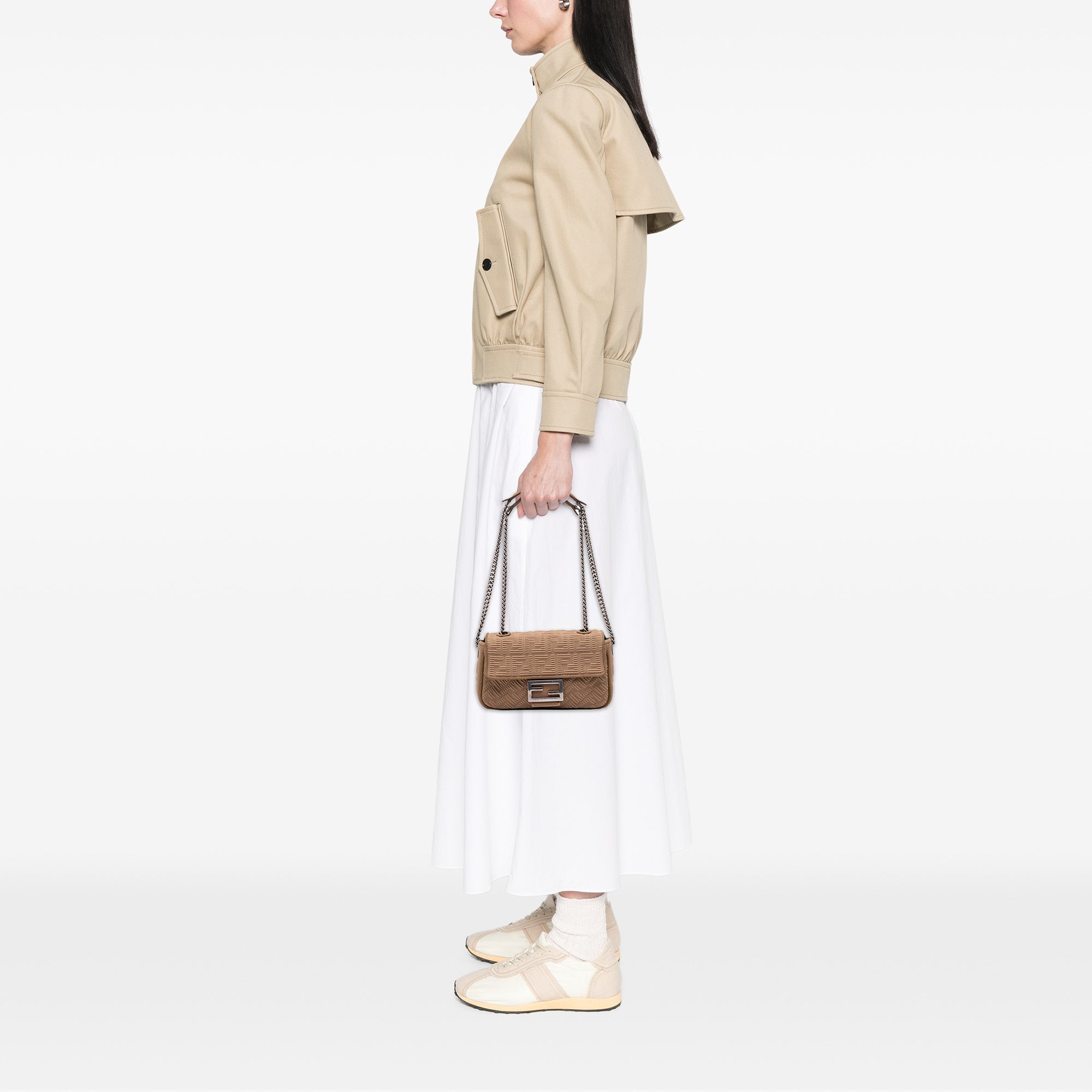 Zucca Canvas Chain Midi Baguette