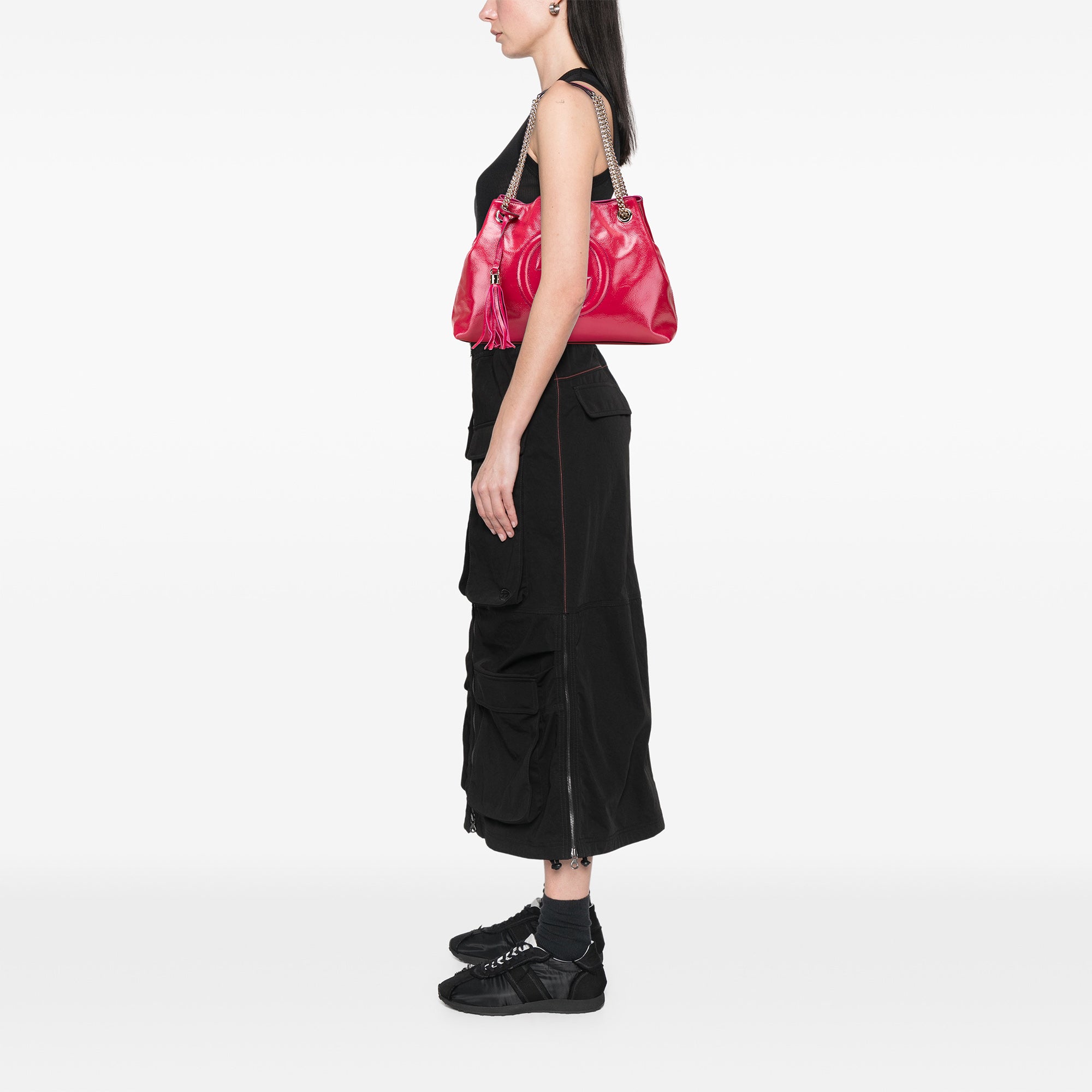 Medium Patent Soho Chain Tote