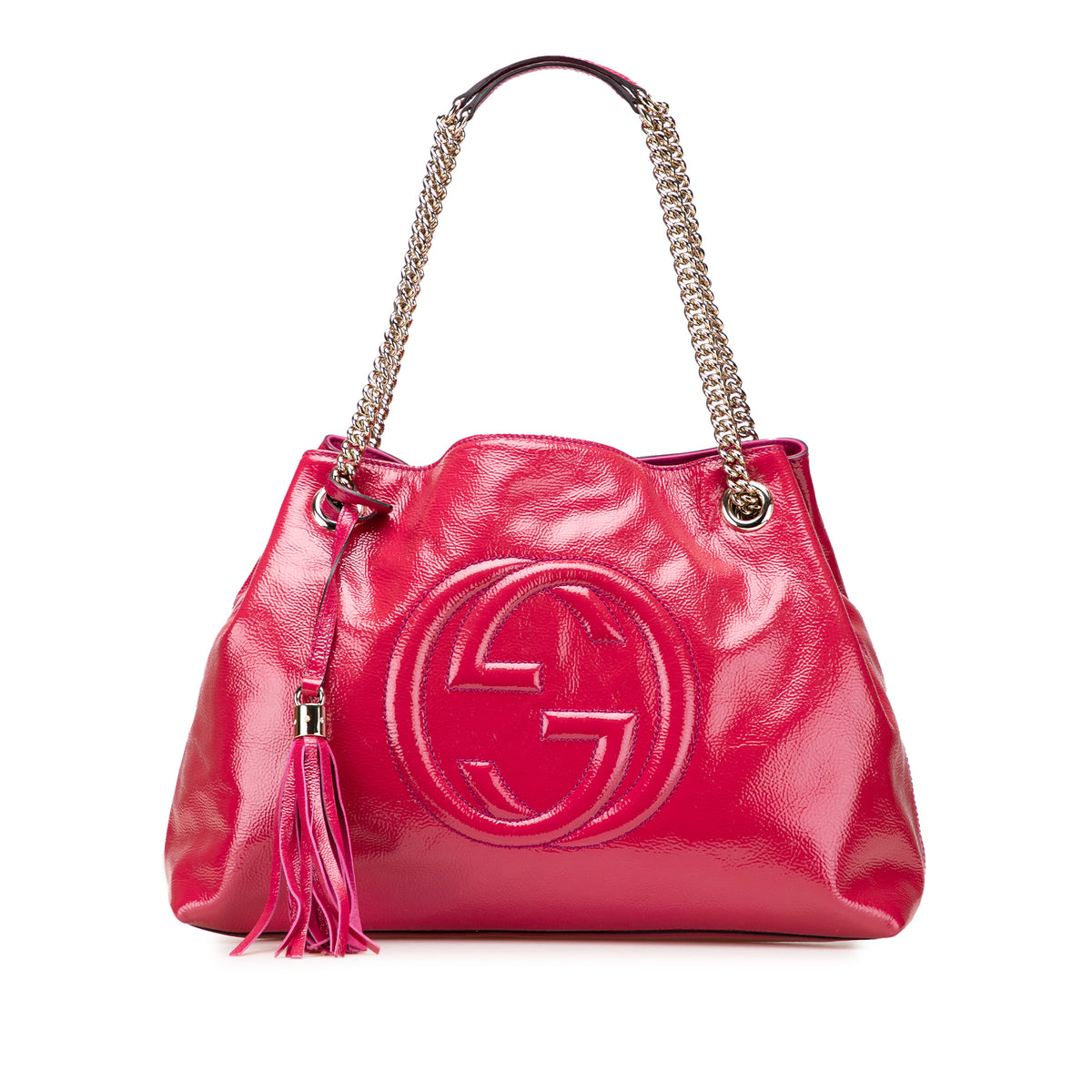 Medium Patent Soho Chain Tote