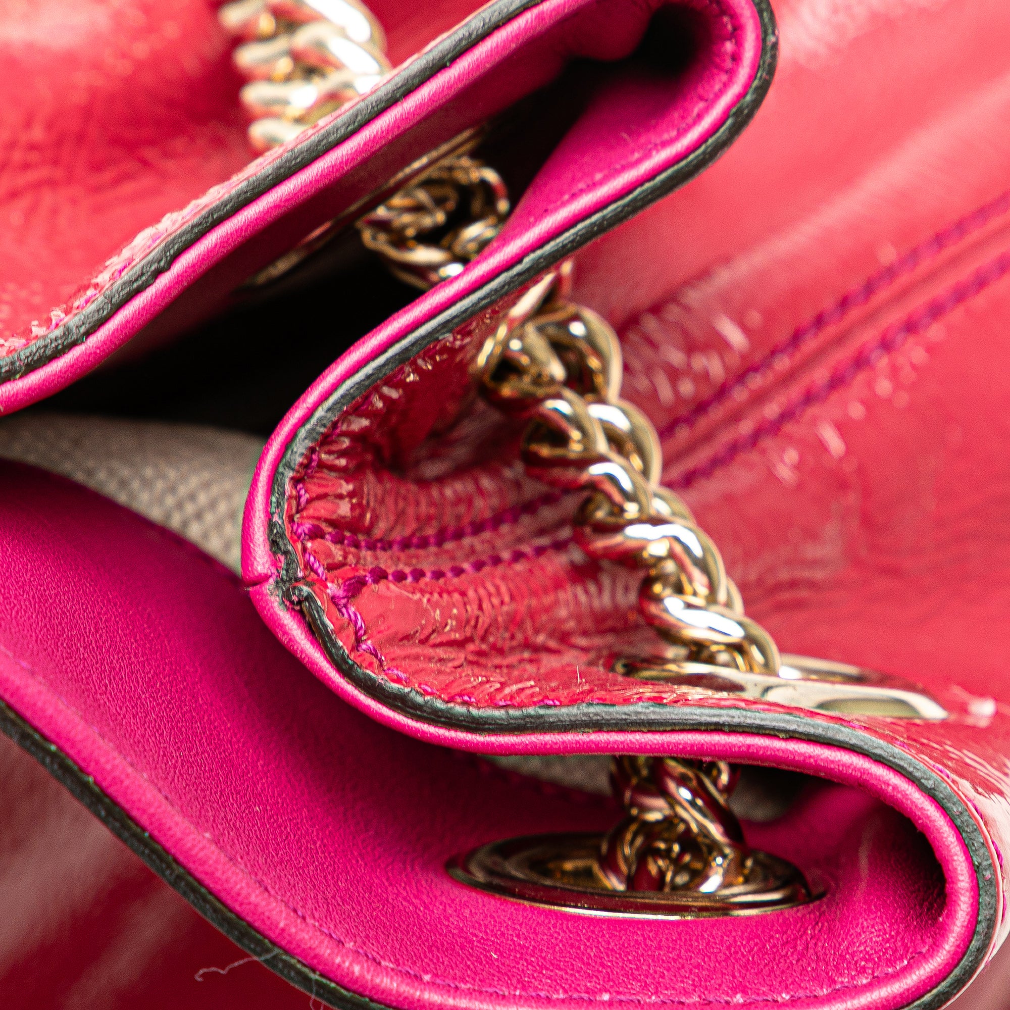 Medium Patent Soho Chain Tote