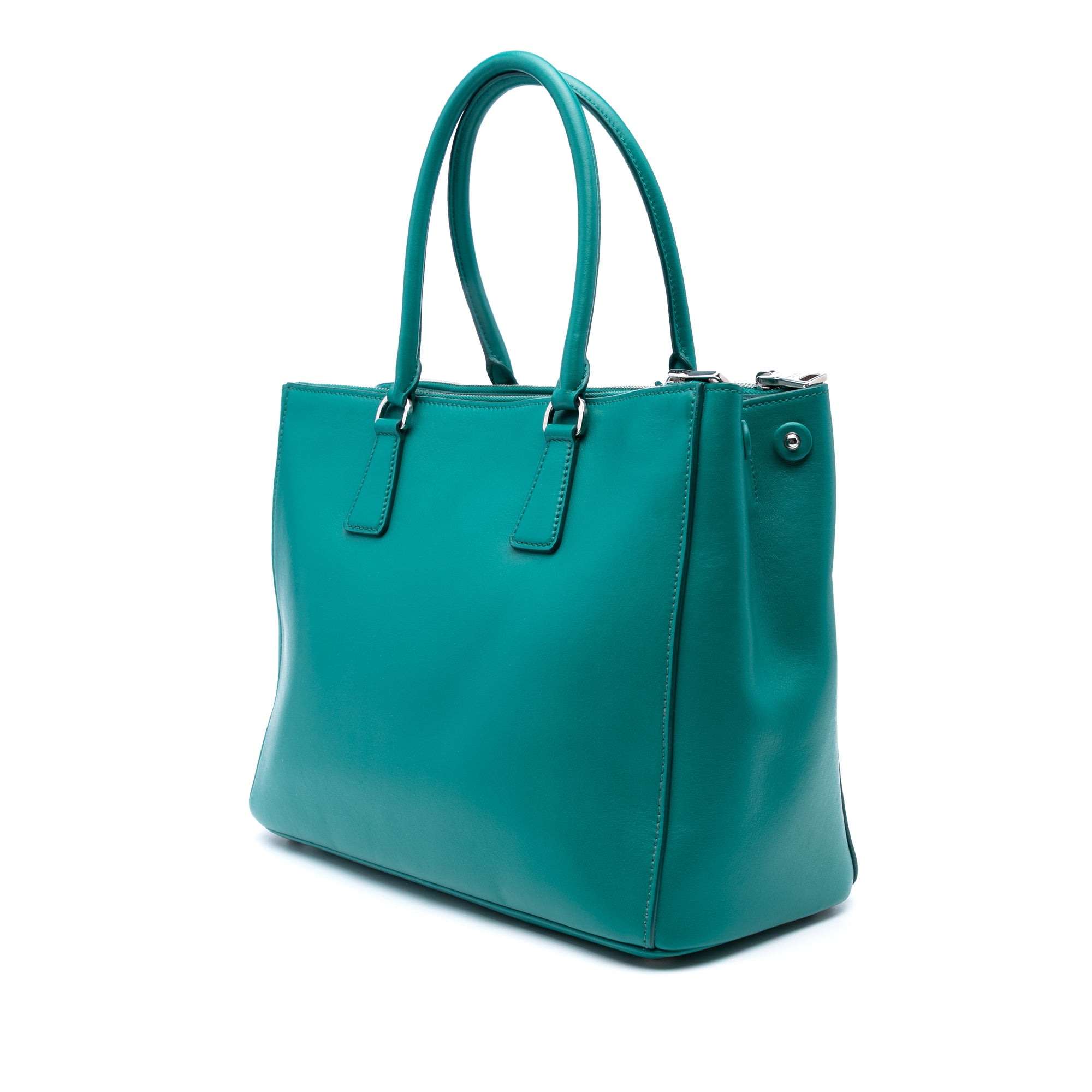 Large City Calf Galleria Double Zip Satchel