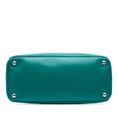 Large City Calf Galleria Double Zip Satchel