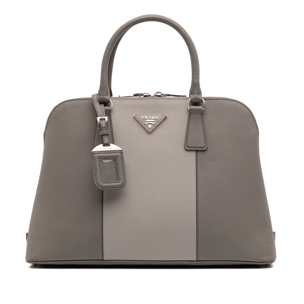Medium Bicolor Saffiano Lux Promenade Satchel