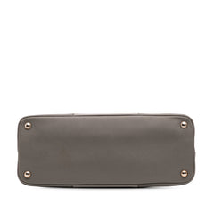 Medium Bicolor Saffiano Lux Promenade Satchel