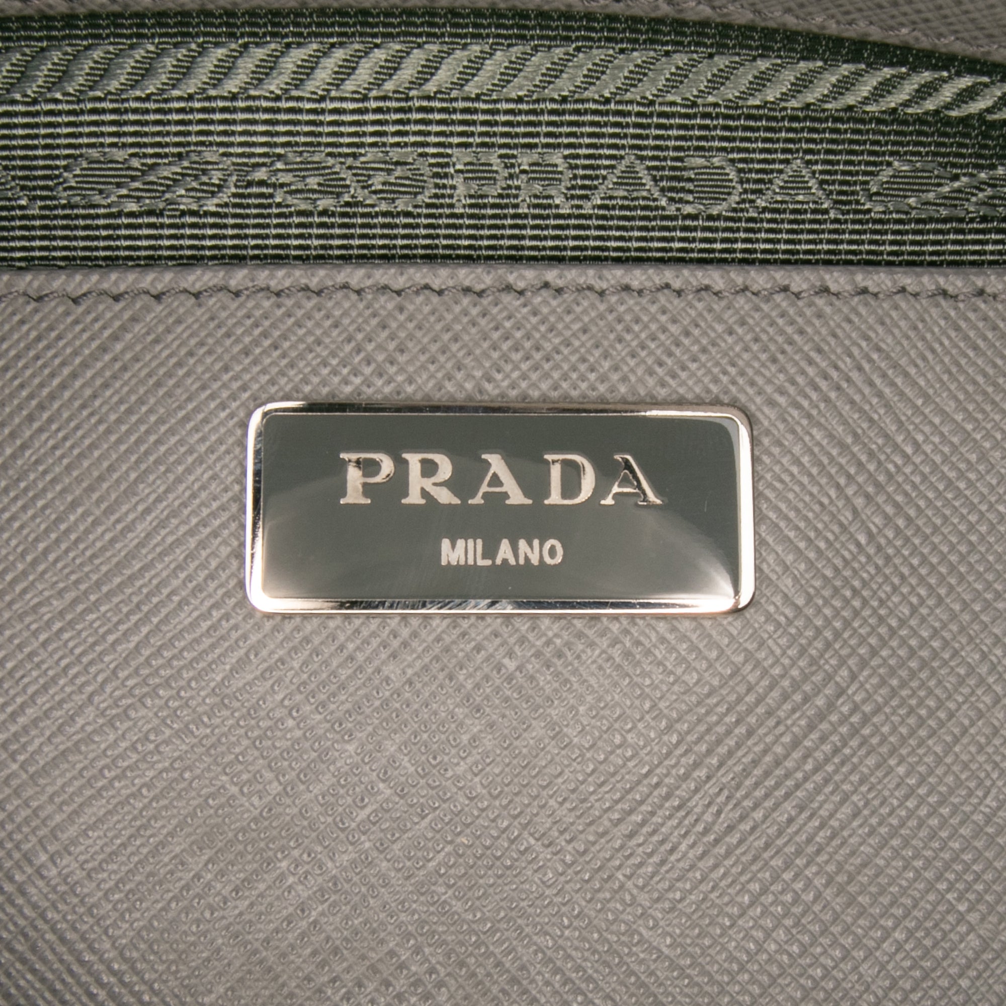 Medium Bicolor Saffiano Lux Promenade Satchel