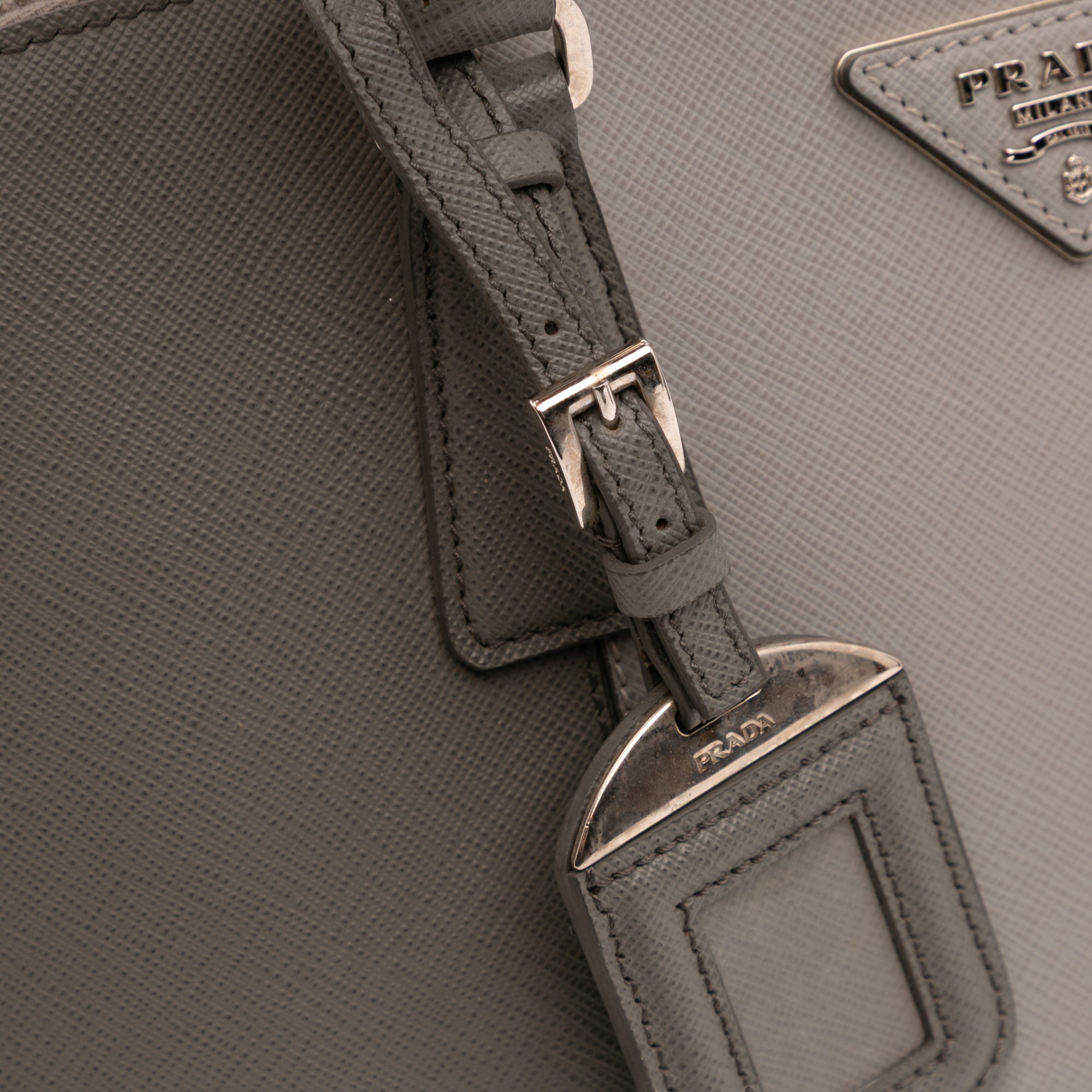 Medium Bicolor Saffiano Lux Promenade Satchel