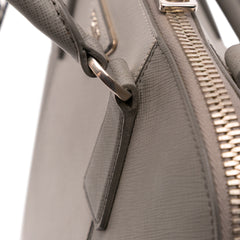 Medium Bicolor Saffiano Lux Promenade Satchel