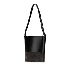 Calfskin and Suede Shoulder Bag
