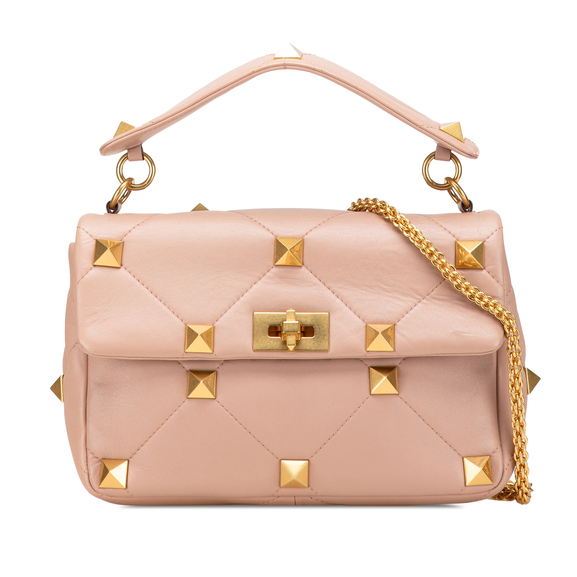 Large Nappa Roman Stud Satchel