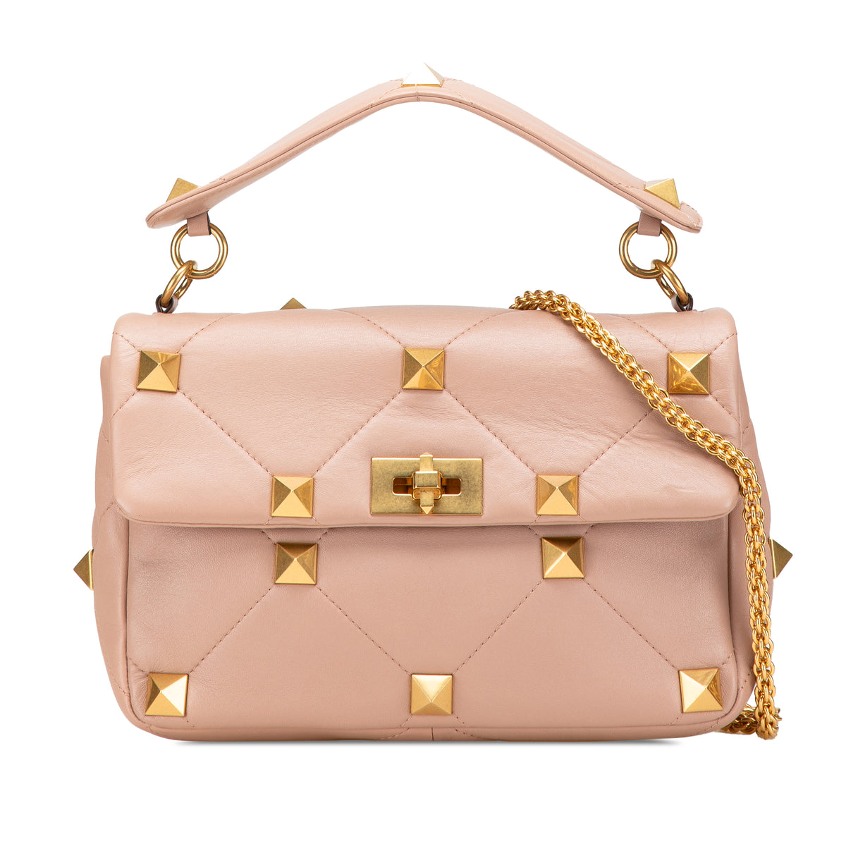 Large Nappa Roman Stud Satchel