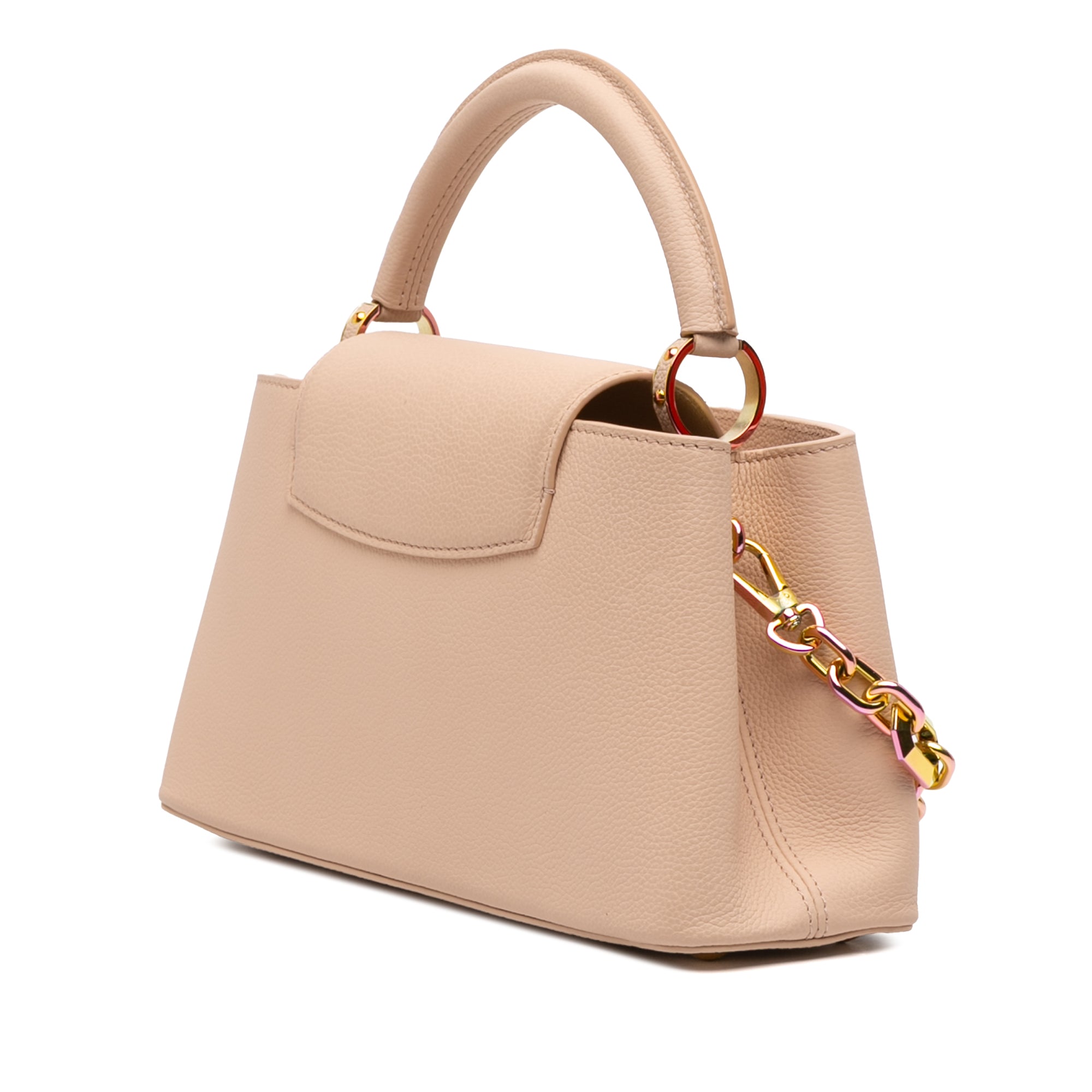 Grained Calfskin Capucines East West MM