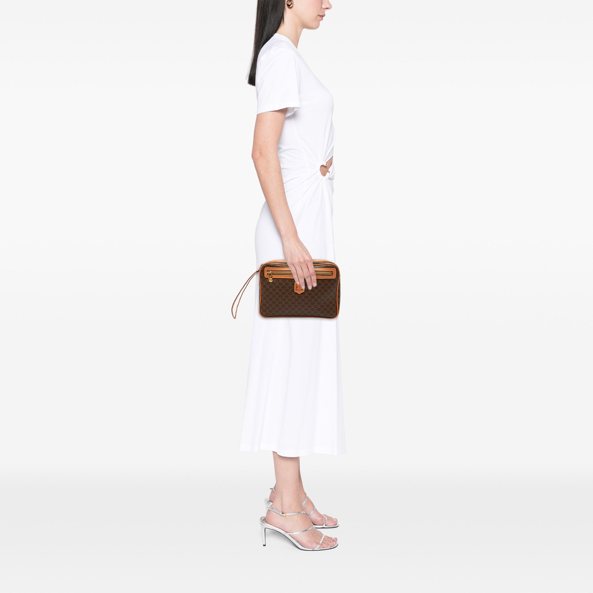 Macadam Coated Canvas Clutch