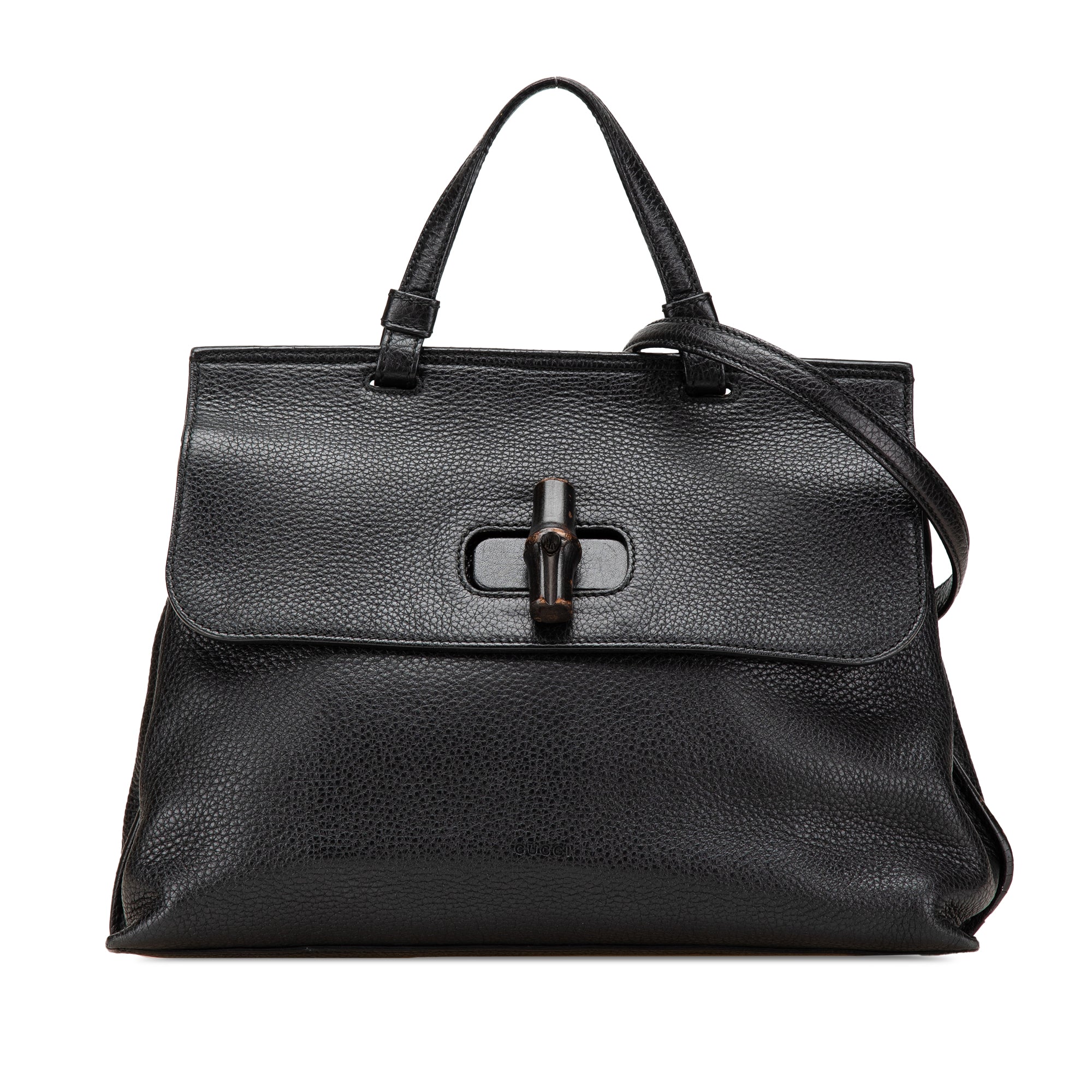 Medium Leather Bamboo Daily Satchel