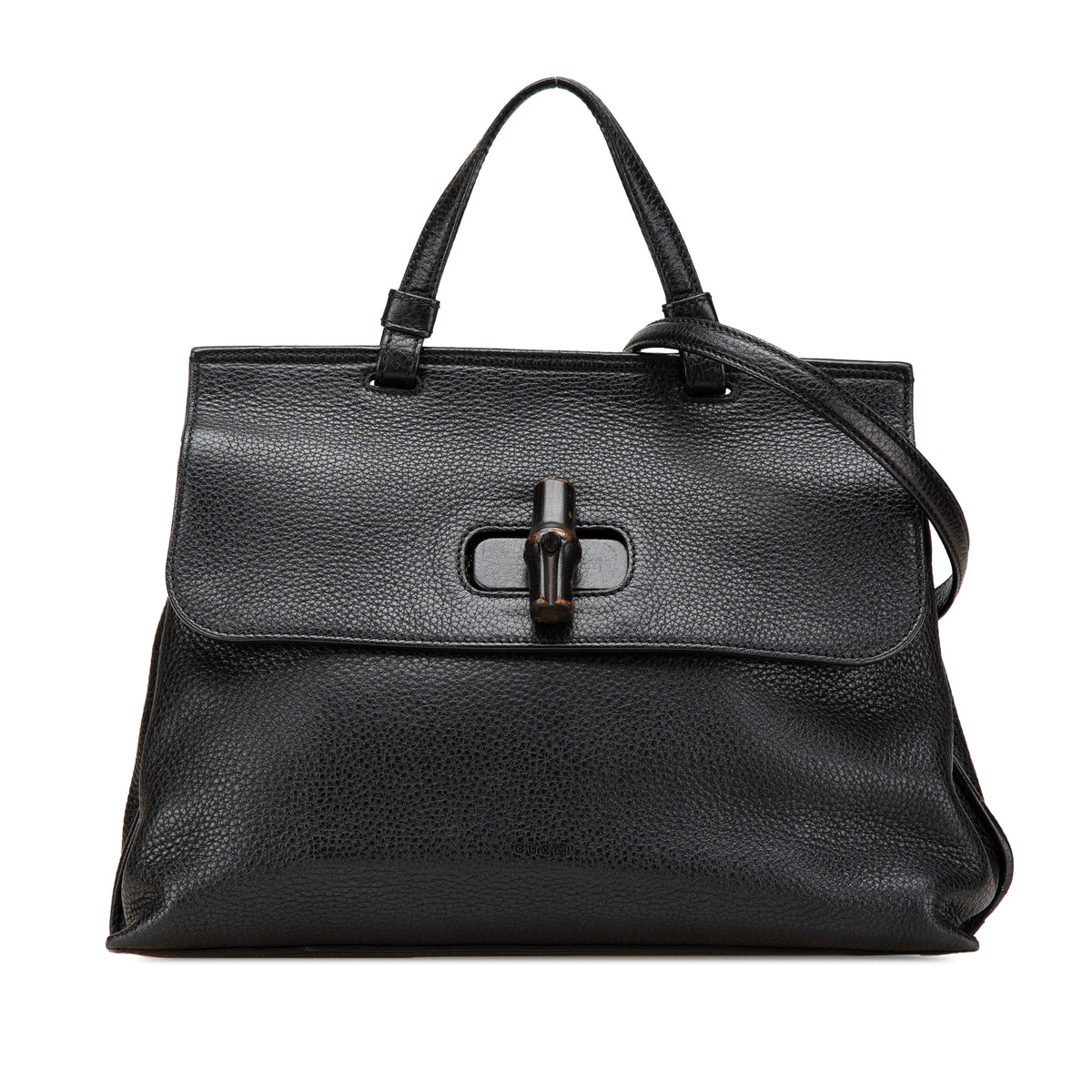 Medium Leather Bamboo Daily Satchel
