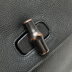 Medium Leather Bamboo Daily Satchel
