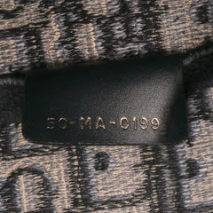 Oblique Embroidered Canvas Saddle Bag